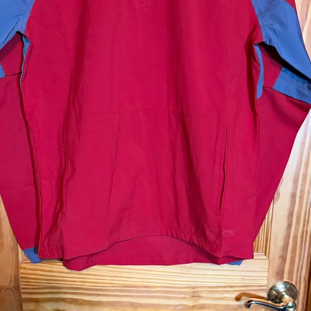 Adidas Fielders Choice quarter zip convertible jacket in red with gray accents - Picture 4 of 9